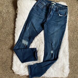 Warp & Weft Distressed LAX Slim Ankle Crop Jeans Women’s Size 27 Blue